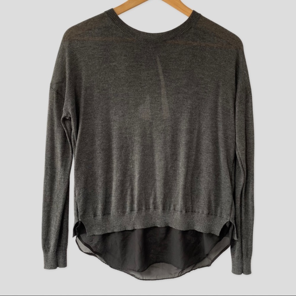 Macy’s Black Tape Lightweight Gray Knit Sweater M ($79)
